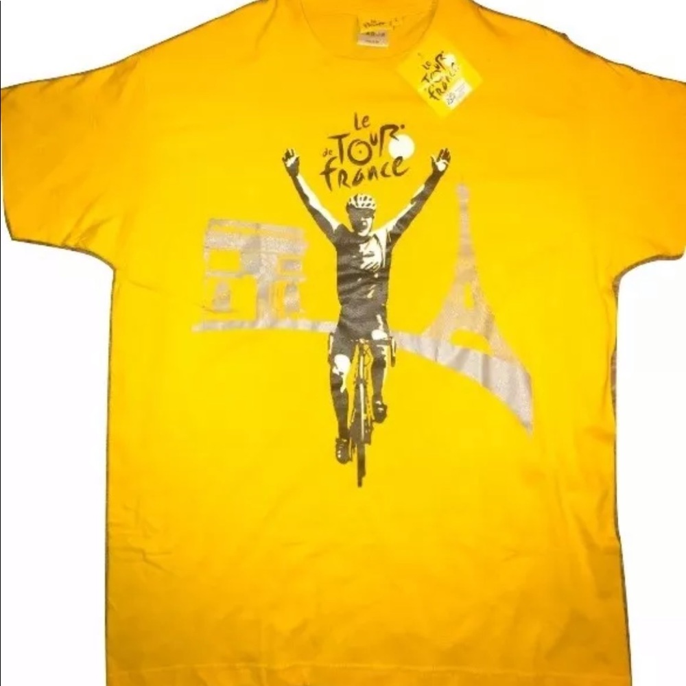 Le Tour De France T-shirt Yellow Cycle Shirt